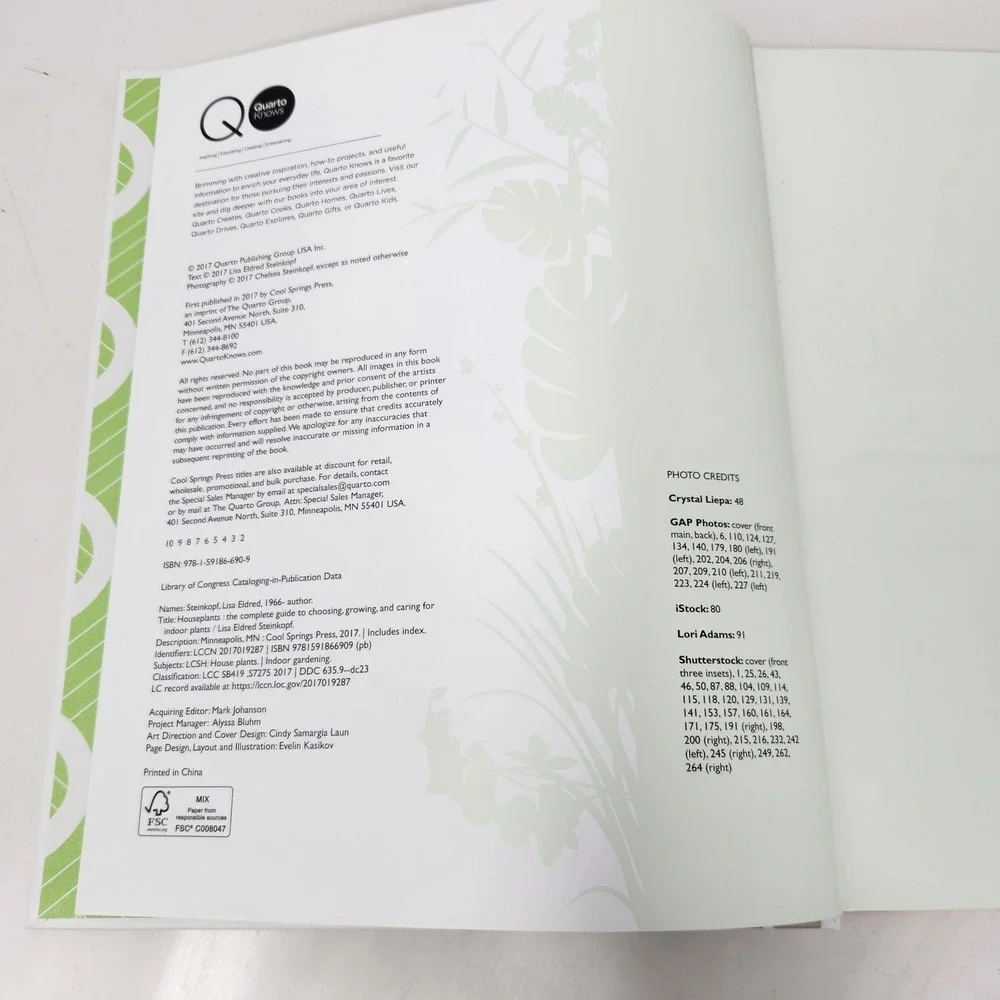 Houseplants Complete Guide Lisa Eldred Steinkopf Hardcover Book 9781591866909